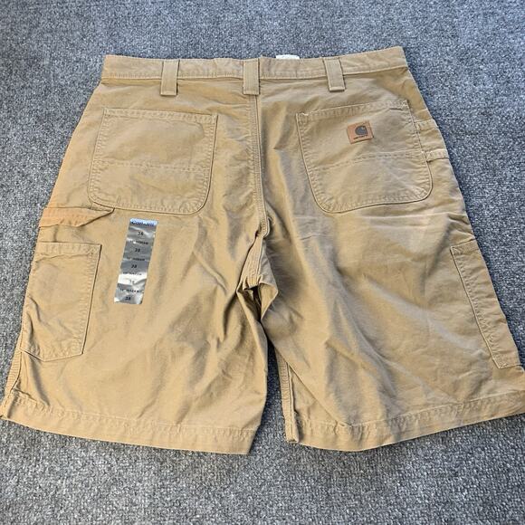 Vintage Carhartt Shorts Mens 38 Brown B147 DKH Utility Carpenter Work Cotton - Picture 1 of 16